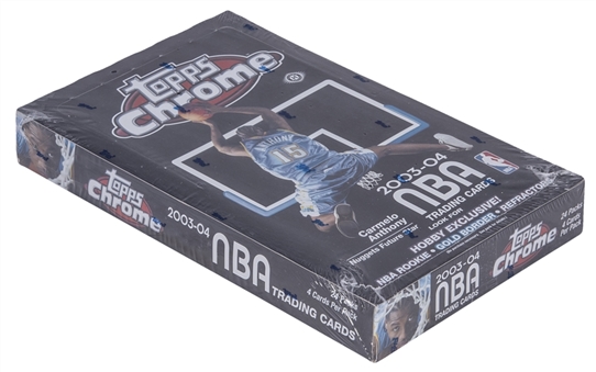 2003/04 Topps Chrome Basketball Unopened and Factory Sealed Hobby Box (24 Packs)